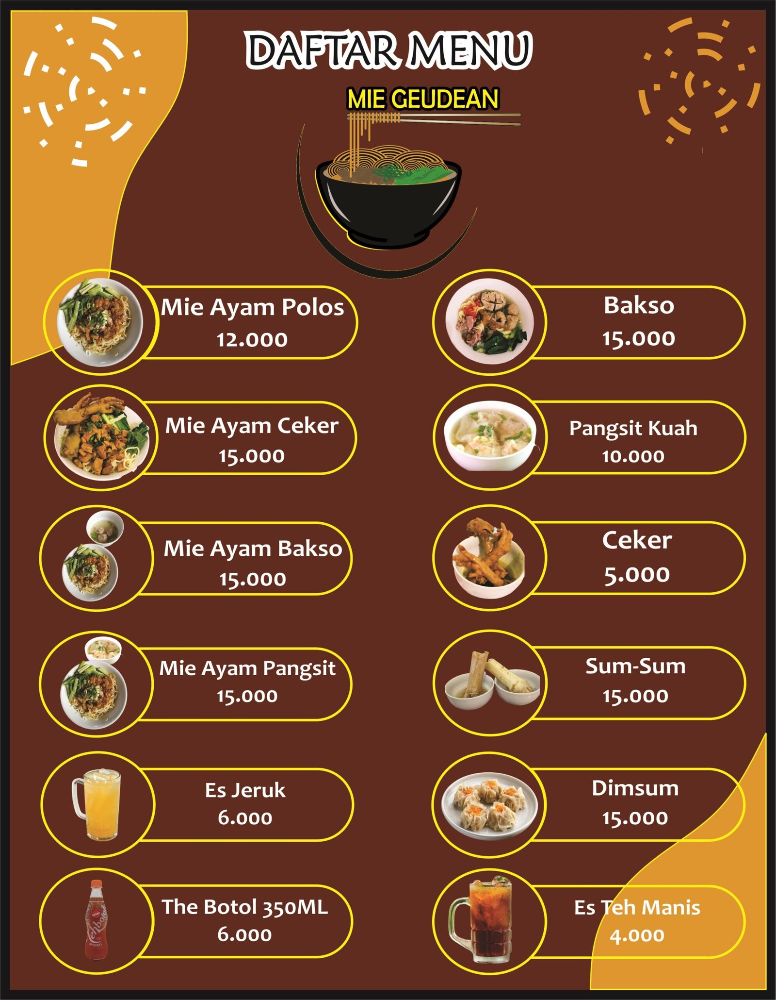Menu Design Animation